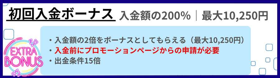 188betの初回入金ボーナス