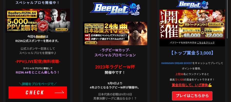 BeeBetのプロモーション