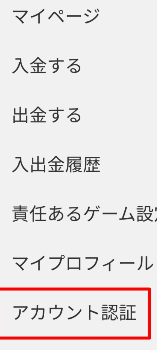 ミスティーノで本人確認するための2つ目の手順