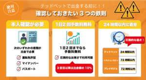 テッドベットで出金する前に知りたい3つのポイント