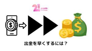 21.com出金を早くする方法