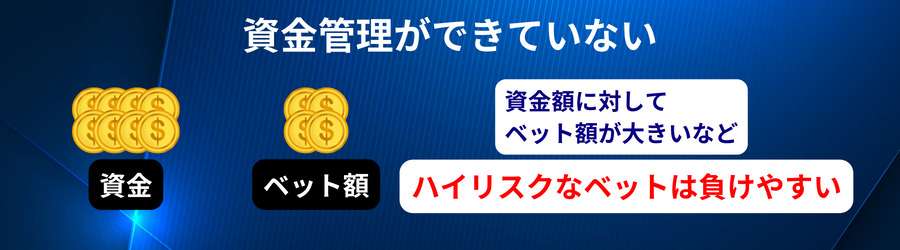 資金管理ができていない