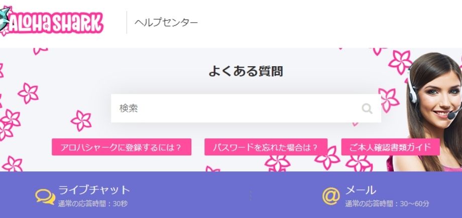 アロハシャークのカスタマーサポート