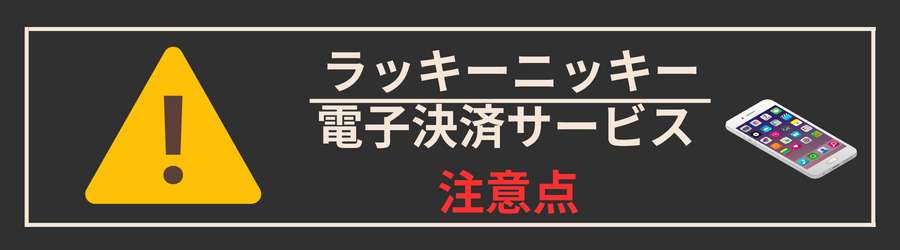 ラッキーニッキーに電子決済サービスで入金する際の注意点