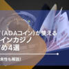 カルダノ（ADAコイン）が使えるオンラインカジノ4選！注意点や将来性も徹底解説