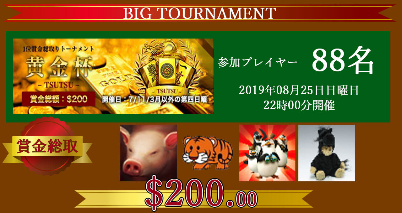 第4回黄金杯ーTSUTSUー結果発表