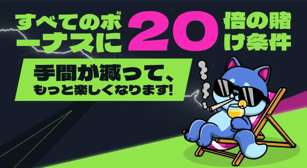 Wikibet すべてのボーナスに20倍の賭け条件