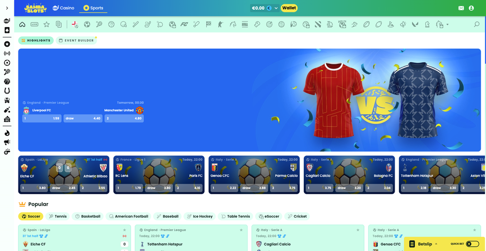 スポーツベットも楽しめる