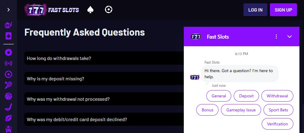 ファストスロット サポート