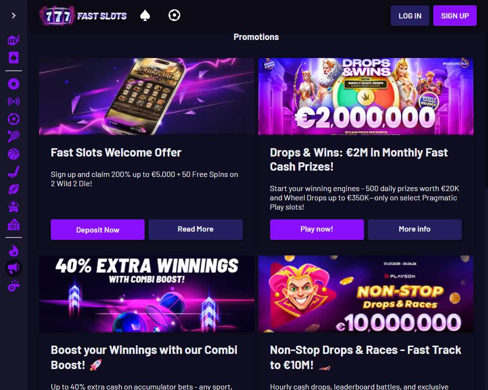 ファストスロットのトーナメント紹介バナー