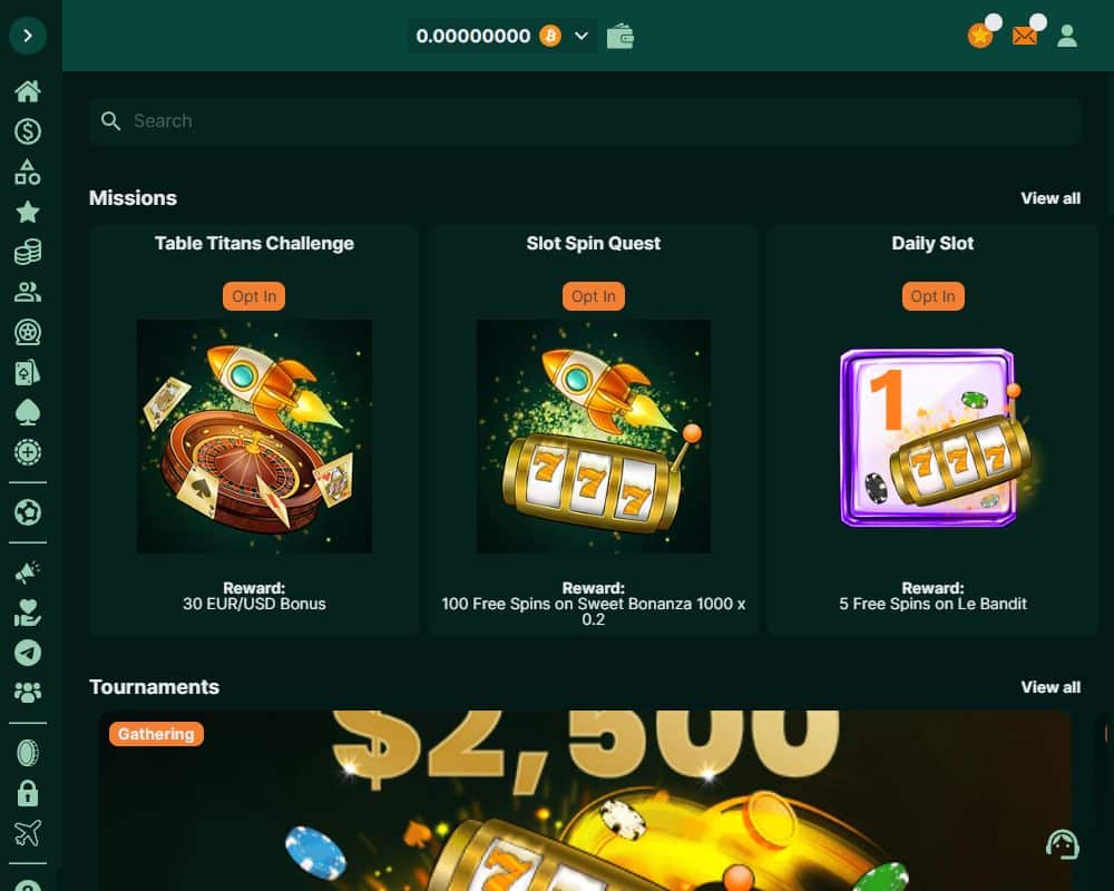 TGカジノ TOP画像